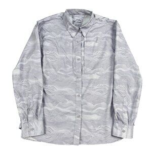 World Wide Sportsman Button Down Shirt Mens Large Waves